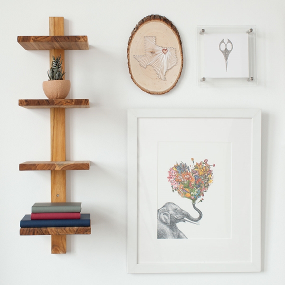 teak wood shelf minimalist via 27 Amazing Anniversary Gifts by Year https://emmalinebride.com/gifts/anniversary-gifts-by-year/