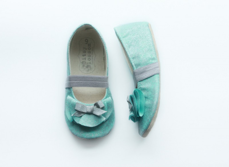 teal flower girl shoes