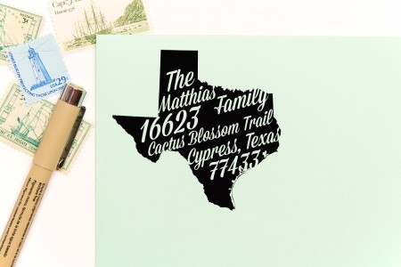 texas return address stamps etsy