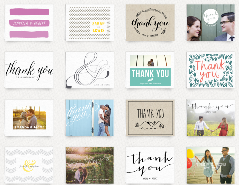 thank you cards from postable
