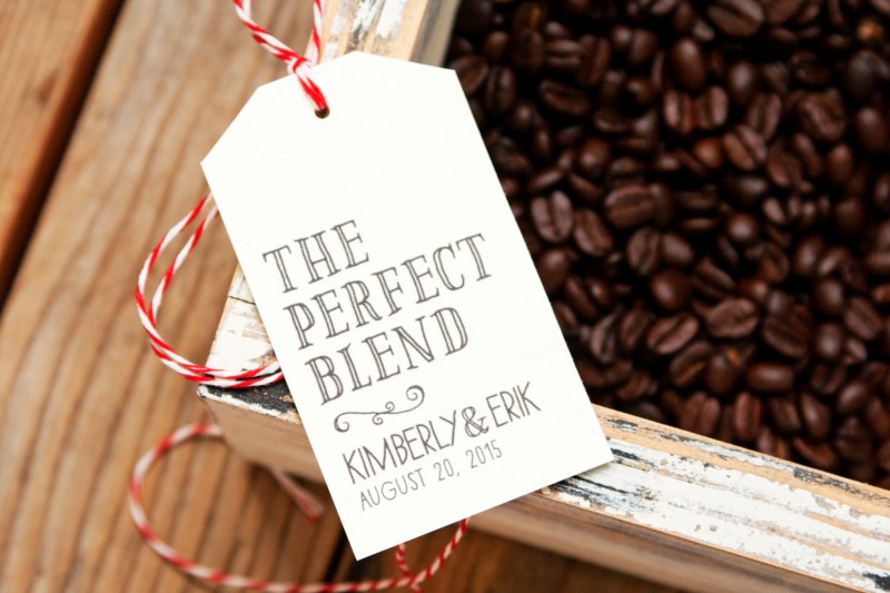 the perfect blend wedding favor tags