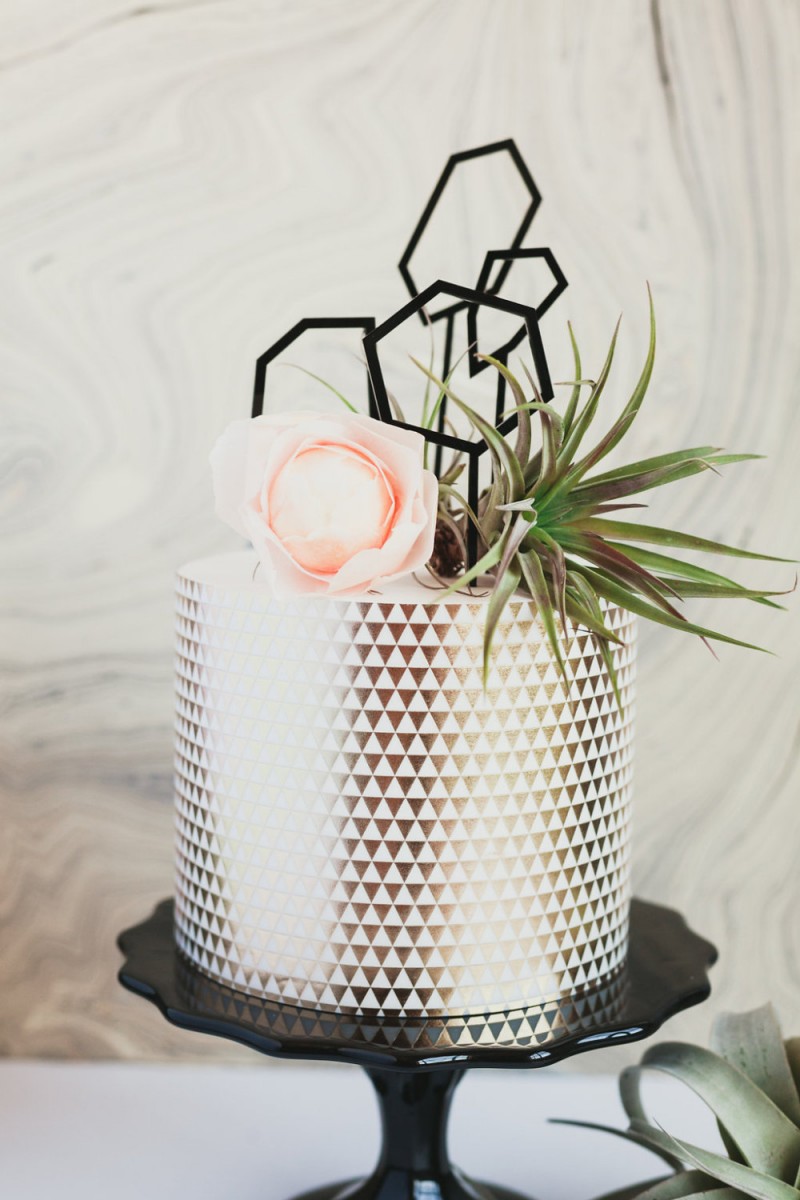 therocshop modern cake topper geometric