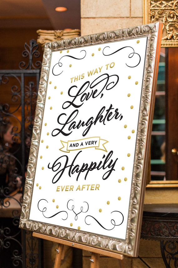this way to love laughter happily ever after sign by design by definition