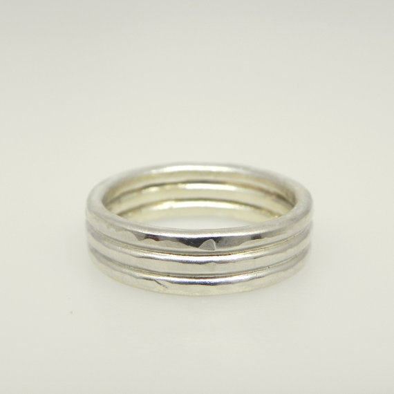 three rings as one via 7 Alternative Wedding Ring Ideas