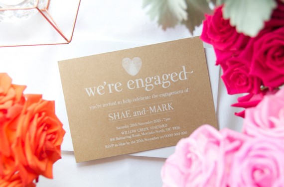 engagement announcement - thumbprint wedding ideas | http://emmalinebride.com/gifts/thumbprint-wedding/