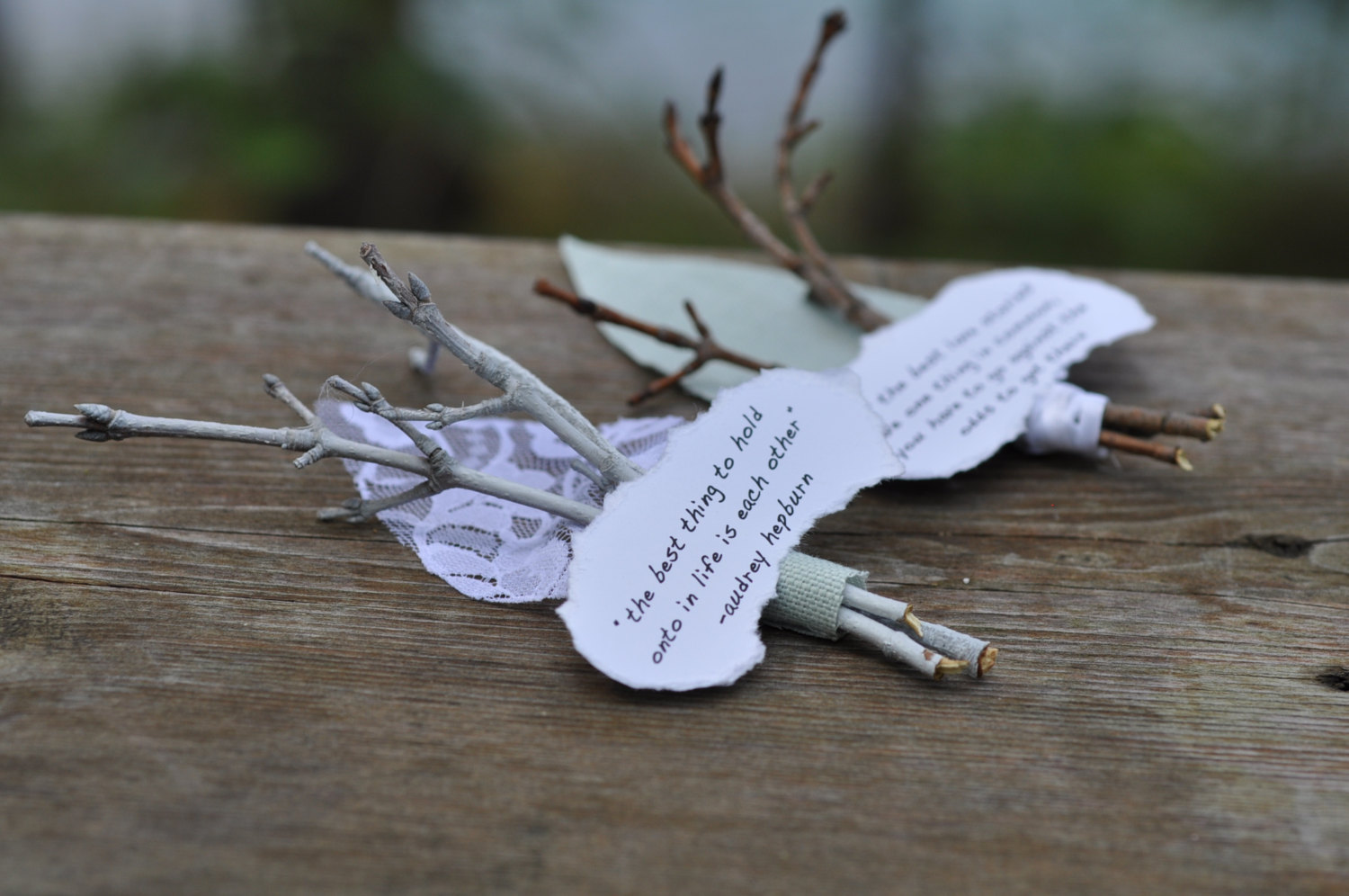 twig boutonniere by lace and twig | Nature Inspired Wedding Ideas | http://wp.me/p1g0if-x0y