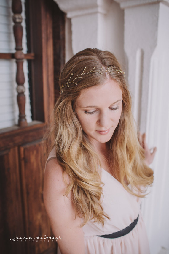 wedding hair crowns + hair wreaths  | acute designs via emmalinebride.com