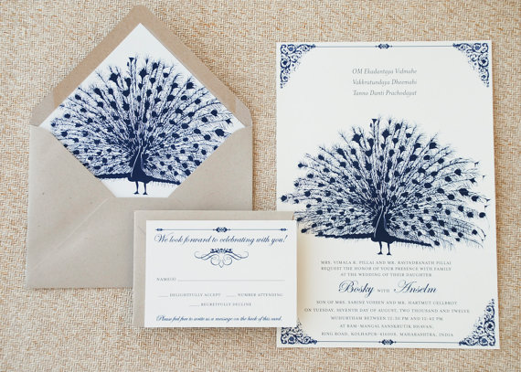 vintage peacock wedding invitation - 5 Creative Wedding Invitation Styles 