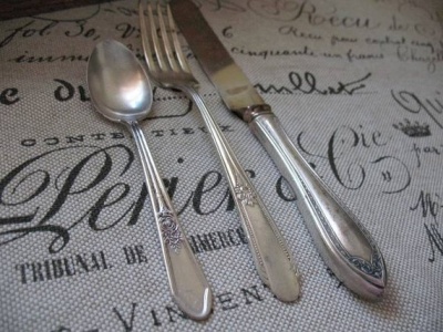 vintage wedding silverware