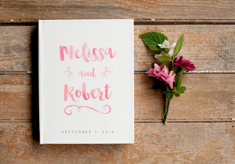 watercolor guest book by starboard press