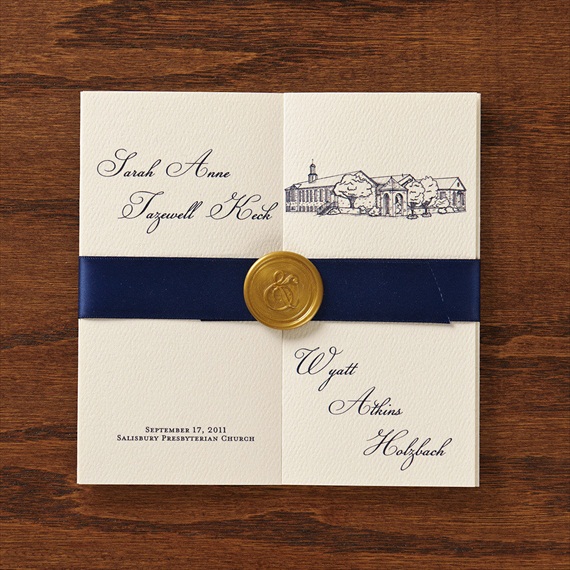 Wax Seals on Wedding Invitations (by Paper Freckles) - How to Use Wax Letter Seals via EmmalineBride.com