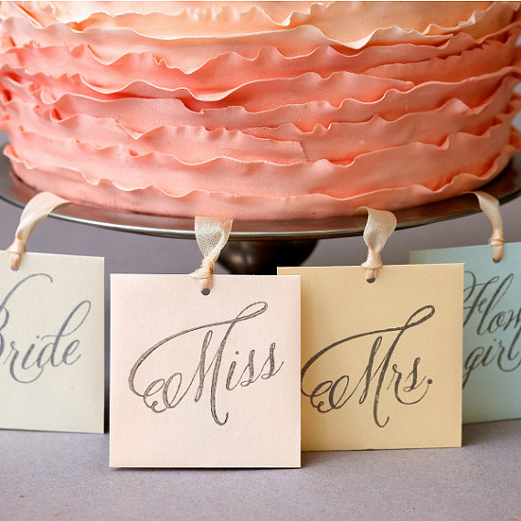 wedding cake charms for bridesmaids - set