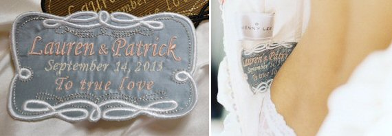 wedding gown label