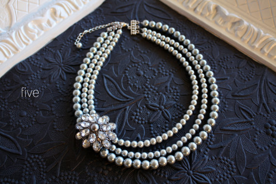 wedding pearl necklace - 5