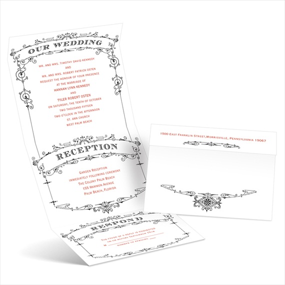 wedding playbill - seal and send invitations