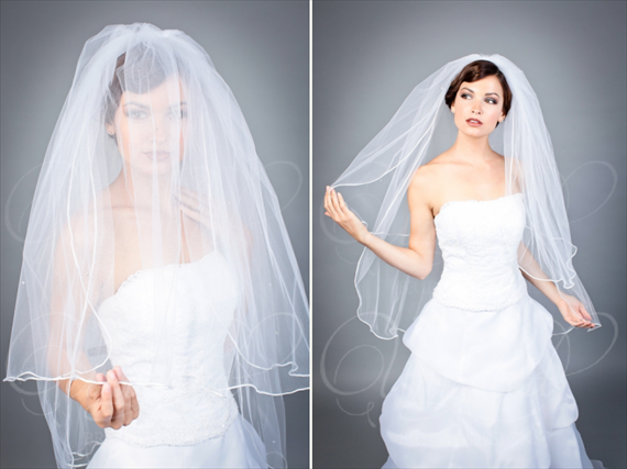 8 Wedding Veil Styles (by EmmalineBride.com, veil by Unveiled Bridal Designs) #handmade #wedding #veils