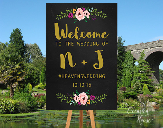 wedding welcome sign by occasion house