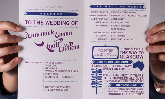 How to Welcome Guests to a Wedding - ceremony programs by sparkvites - 2