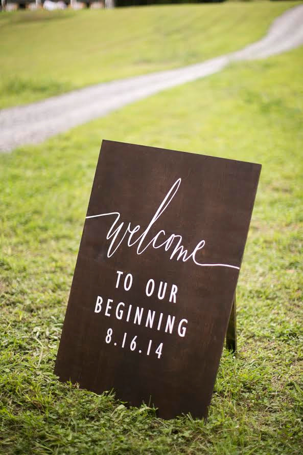 welcome to our beginning wedding sign by sweetnccollective