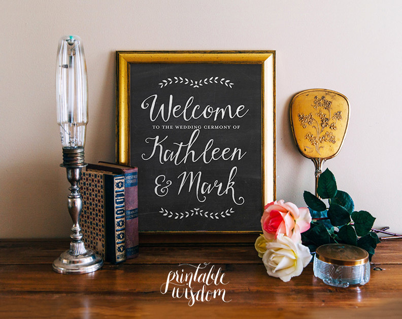 welcome to the wedding ceremony by printable wisdom