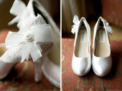 white bridal jeweled wedding shoes