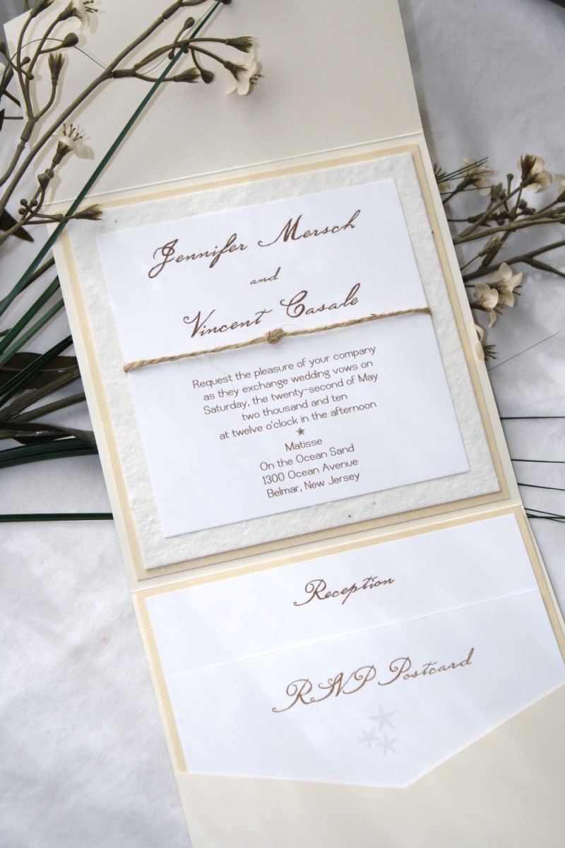 wildflower plantable wedding invitation