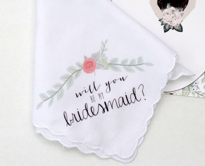 Be My Bridesmaid Handkerchief