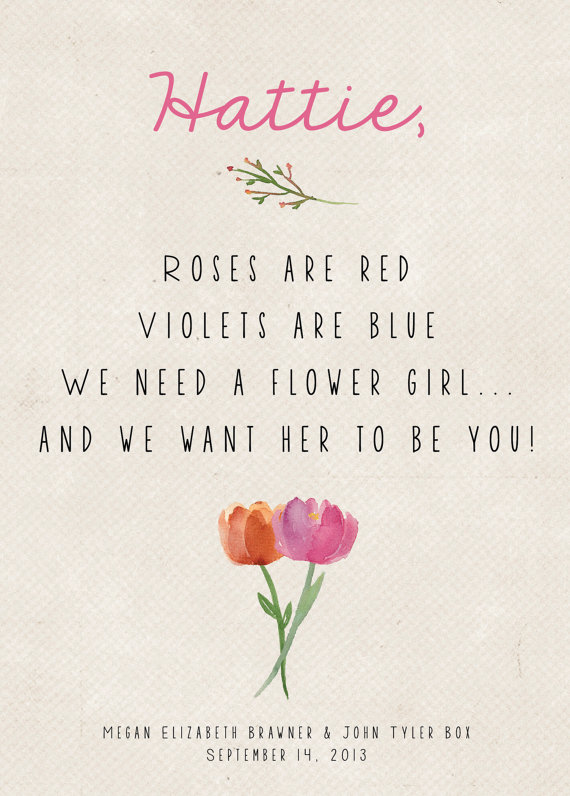 Will You Be My Flower Girl Card by In Or Out Media - What Does a Flower Girl Do? via EmmalineBride.com