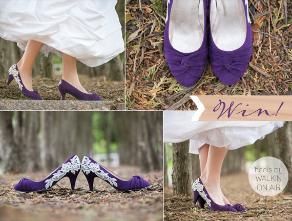 purple wedding heels (giveaway!) by walkin on air