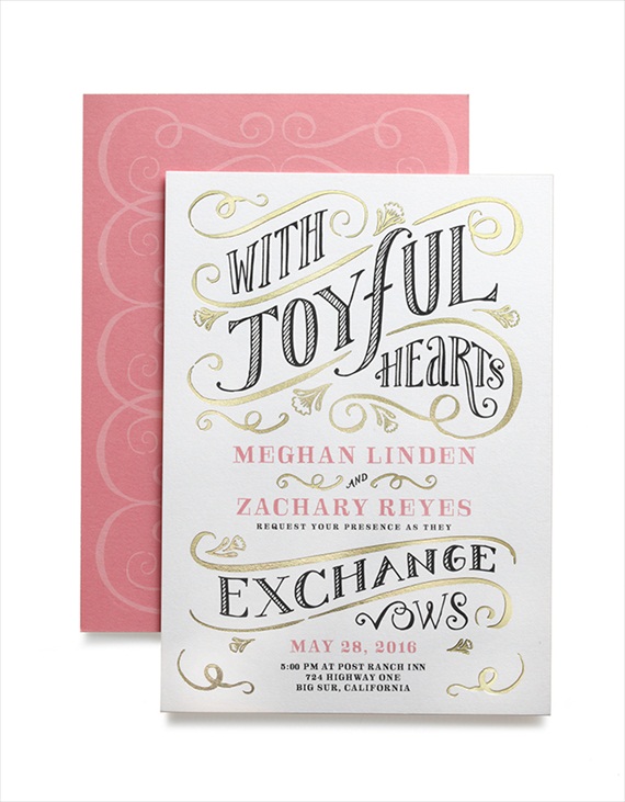 With Joyful Hearts Invitation - Wedding Stationery Trends 2014 via EmmalineBride.com