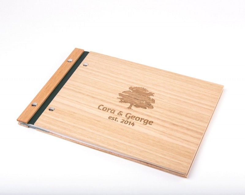 wood guest book by lorgie