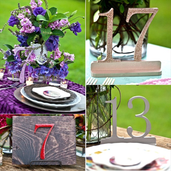 wood table numbers (via Table Number Mistakes to Avoid)