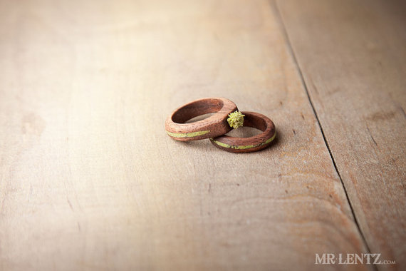 wood wedding rings