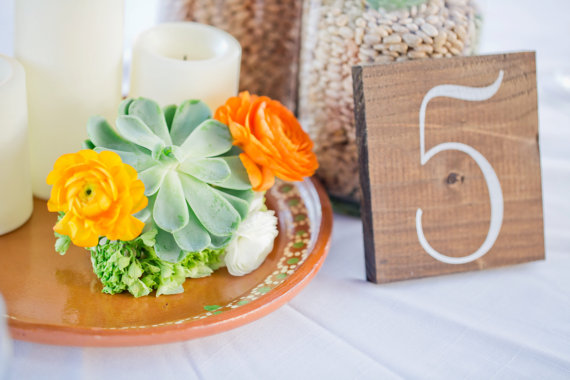 wooden wedding table numbers for weddings