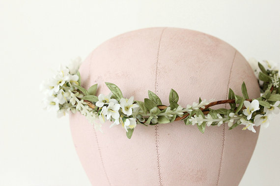 woodland bridal flower crown