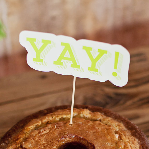 yay | fun cake toppers in words