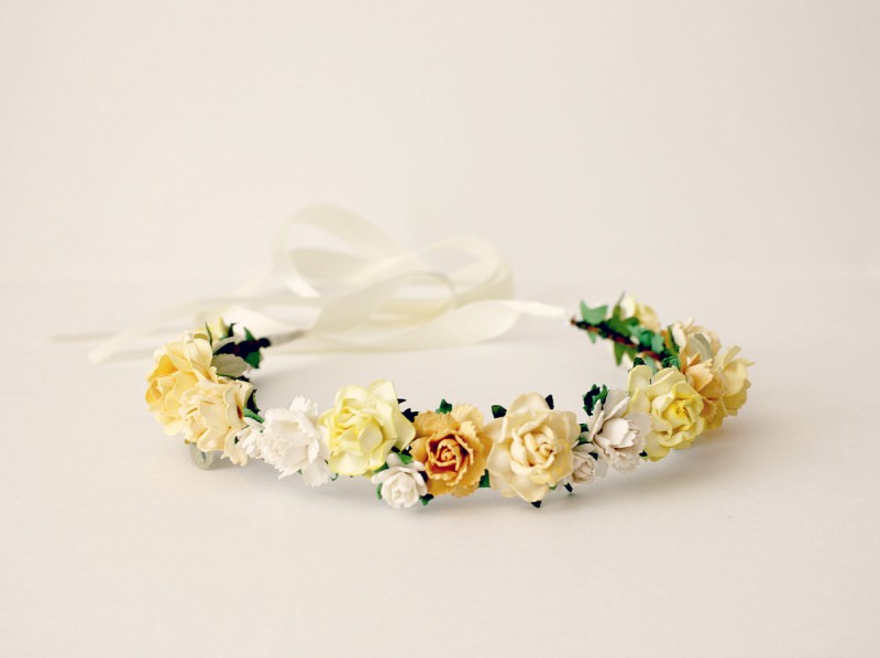 yellow - spring wedding crowns | via https://emmalinebride.com/bride/spring-wedding-crowns/