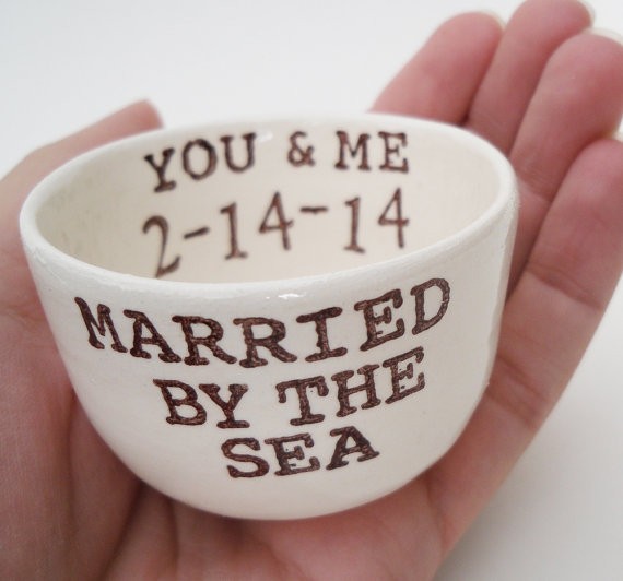 You & Me, Married by the Sea Ring Dish | by Elycia Camille
